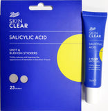 Boots Skin Clear Salicylic Acid 2 HOUR Spot Gel 25ml & Spot blemish 23 Stickers